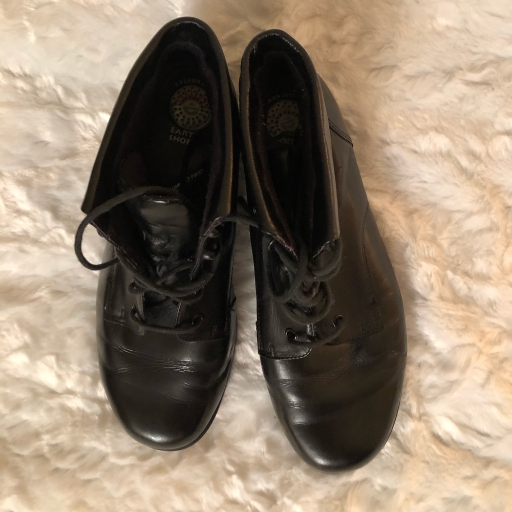Earth Shoe Vintage Leather Lace Up Boots Ottawa Gelron 2000 9.5W
